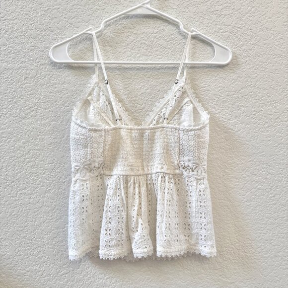 Abercrombie & Fitch White Eyelet Lace Tank Top Cami - Picture 5 of 5